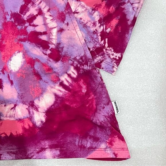 LOGO by Lori Goldstein x Smiley World Pink Combo Shirt Size Medium - Picture 11 of 15